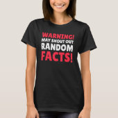 T-shirt Avertissement mai sortir Random Facts Quiz Master (Devant)
