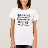 T-shirt Avertissement Médicale Coder Je Peux Commencer À C (Devant)