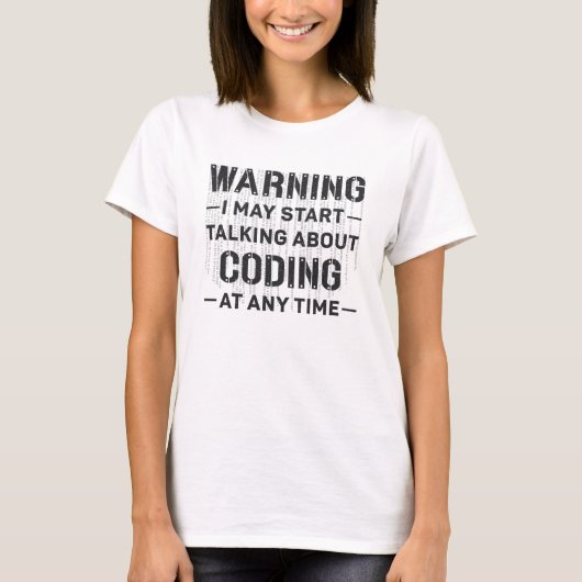 T-shirt Avertissement Médicale Coder Je Peux Commencer À C (Devant)