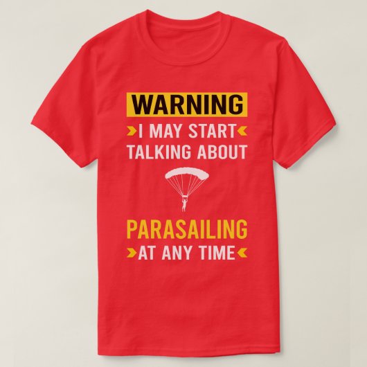 T-shirt Avertissement Parachute Parachutiste Parachute Par (Design devant)