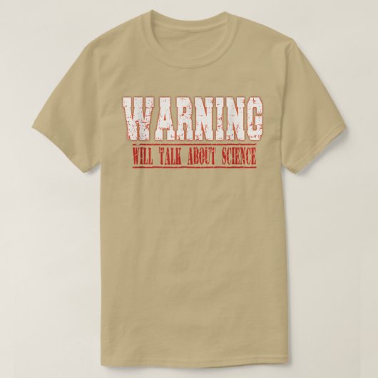 T-shirt Avertissement parlera de Science (Design devant)
