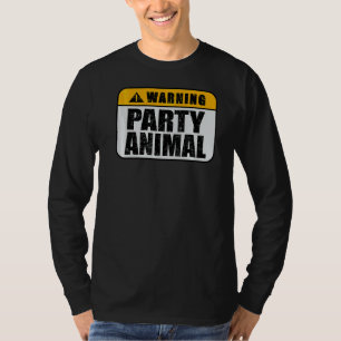 T-shirt Avertissement Parti Offensif Plaisanterie Animale