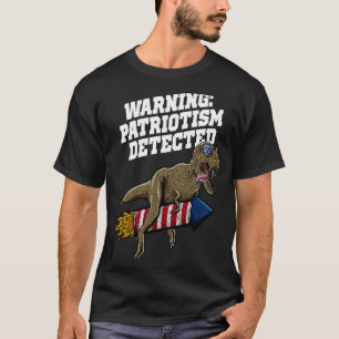 T-shirt Avertissement Patriotisme détecté indépendance amé