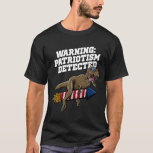 T-shirt Avertissement Patriotisme Détecté Indépendance Amé