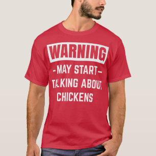 T-shirt Avertissement Peut Commencer À Parler De La Ferme