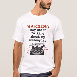 T-shirt Avertissement Peut Commencer À Parler De Mon Écran