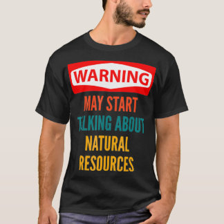 T-shirt Avertissement Peut Commencer À Parler Des Ressourc