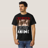 T-shirt Avertissement Peut Commencer Spontanément À Parler (Devant entier)