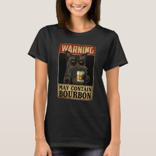 T-shirt Avertissement Peut Contenir Bourbon Whiskey Sarcas