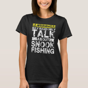 T-shirt Avertissement Peut Parler De Pêche Poisson Snook
