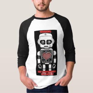 T-shirt Avertissement : Peut parler d'IA Hommes 3/4 manche