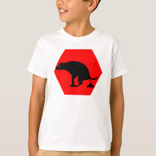 T-shirt Avertissement Pooping Chien