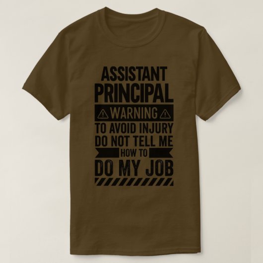 T-shirt Avertissement principal adjoint (Design devant)