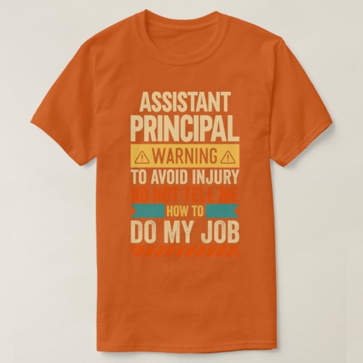 T-shirt Avertissement principal adjoint 2 (Design devant)