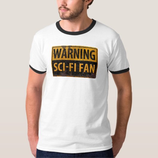 T-shirt AVERTISSEMENT SCI-FI VENTILATEUR - Signal de prude (Devant)