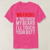 T-shirt AVERTISSEMENT Si vous touchez mon BEARD Iamp39ll t (Design devant)