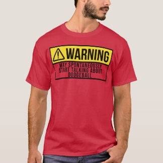 T-shirt Avertissement Sports Dodgeball amis rétro