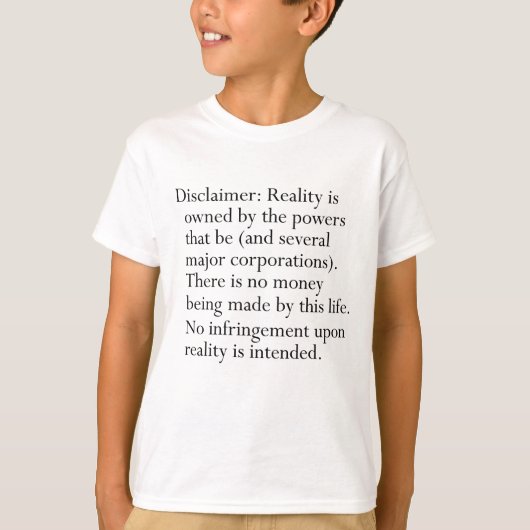 T-shirt Avertissement standard (Devant)