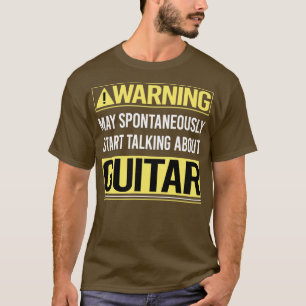 T-shirt Avertissement sur Guitare Guitariste