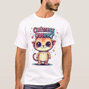 T-shirt Avertissement : Surcharge de Cutesse. Procédez à V