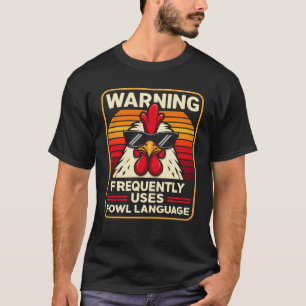 T-shirt Avertissement utilise fréquemment un langage gross