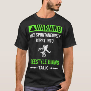 T-shirt Avertissement Vert Vélo Freestyle Cycliste