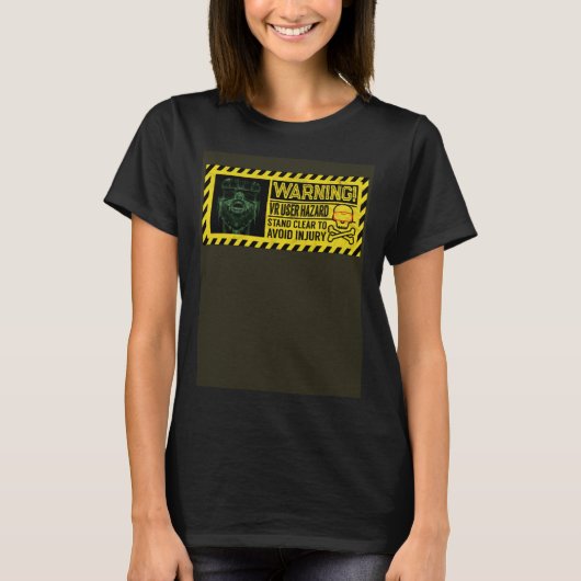 T-shirt Avertissement Vide de jeu de réalité virtuelle pou (Devant)