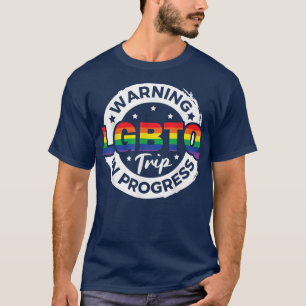 T-shirt Avertissement Voyage LGBTQ En Cours Fierté Voyage