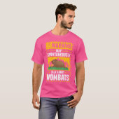 T-shirt Avertissement Wombat Lover (Devant entier)