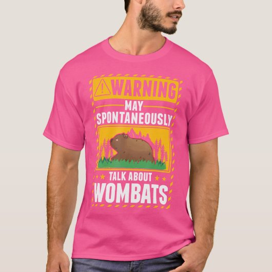 T-shirt Avertissement Wombat Lover (Devant)
