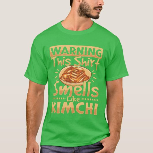 T-shirt Avertissementça Sent Comme Kimchi Nourriture Corée (Devant)