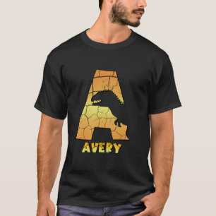 T-shirt Avery personalisé garçons dinosaure mignon enfants