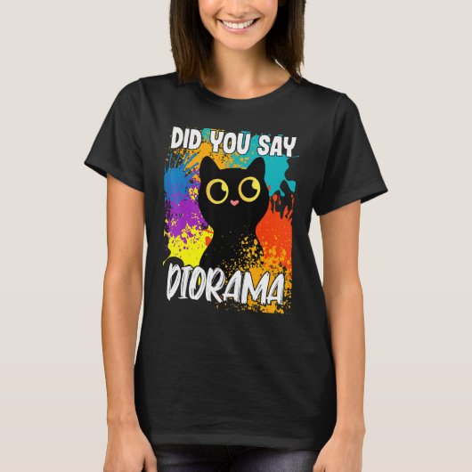 T-shirt Avez-Vous Dit Diorama Chat Noir (Devant)