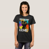 T-shirt Avez-Vous Dit Djembe Chat Noir (Devant entier)