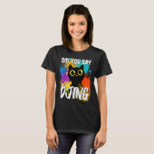 T-shirt Avez-vous dit DJing Black Cat (Devant entier)