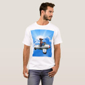 T-shirt "Aviateur de teckel" conçu par Zermeno (Devant entier)
