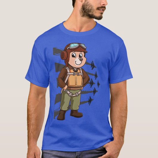 T-shirt Aviateur pilote d'ours (Devant)