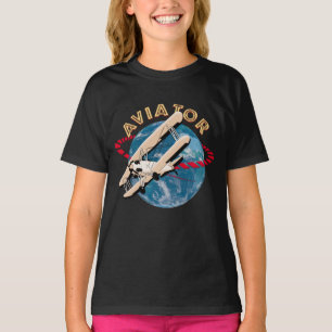T-shirt Aviateur voyageant dans le monde