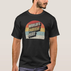 T-shirt Aviatio volant vintage Retro World's Okayest