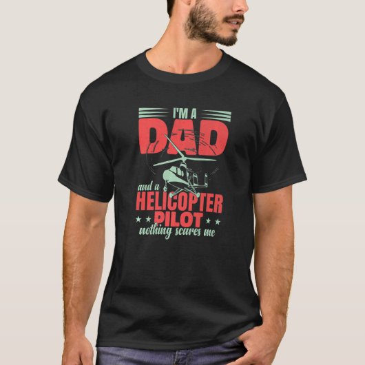 T-shirt Aviation Helicopter Men Pilot Dad   (Devant)