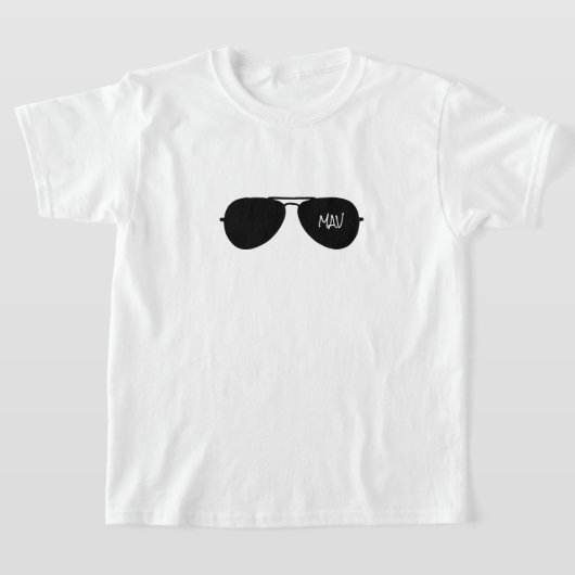 T-shirt Aviator Shades Pilote Initiales Lunettes de soleil (Poser)