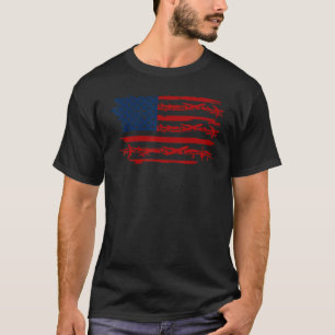 T-shirt Aviator Us Drapeau Avion Pilote Drôle Pour Hommes