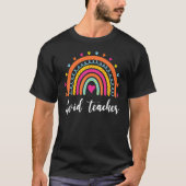 T-shirt AVID Teacher  Boho Rainbow Back To School Apprecia (Devant)