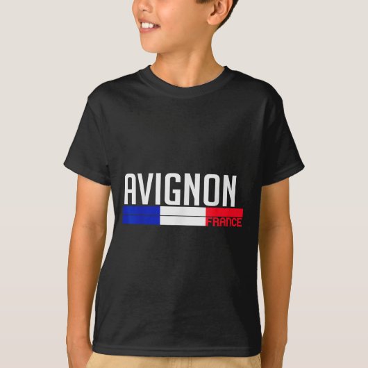 T-shirt Avignon France Flag Travel Souvenir For Locals And (Devant)