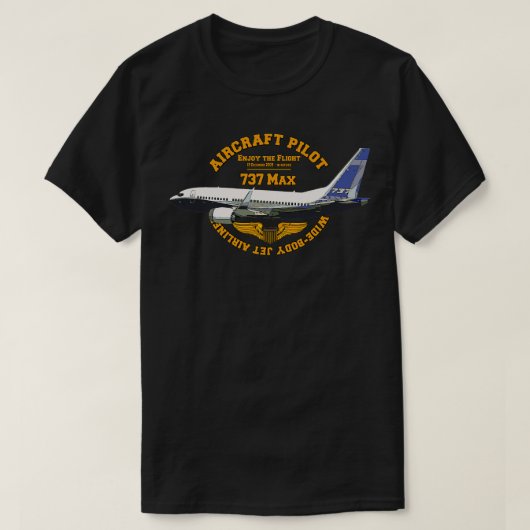 T-shirt Avion 737 Max WideBody Jet (Design devant)