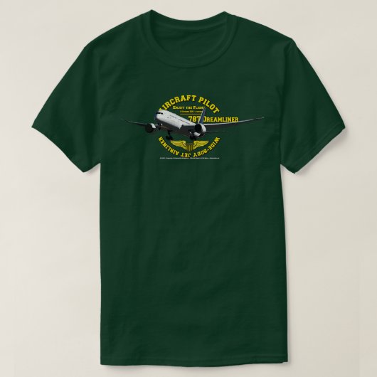 T-shirt Avion 787 Dreamliner Pilot (Design devant)