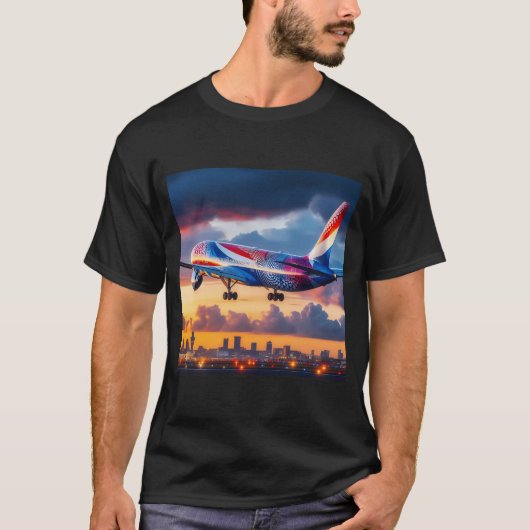 T-shirt Avion Avec Drapeau Néerlandais (Devant)