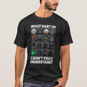 T-shirt Avion Avion Avion Outils de pilote Instruments