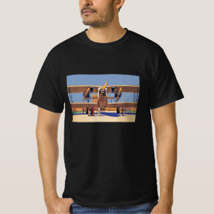 T-shirt Avion biplan de voyage et de transport vintage