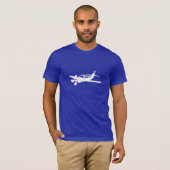 T-shirt Avion bleu (Devant entier)